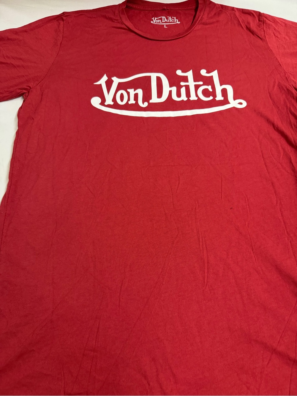 Von Dutch Men's Red Logo T‑Shirt